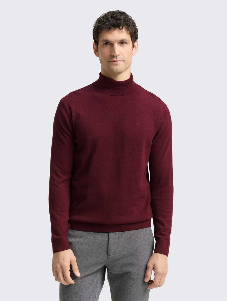 pull à col roulé en coton