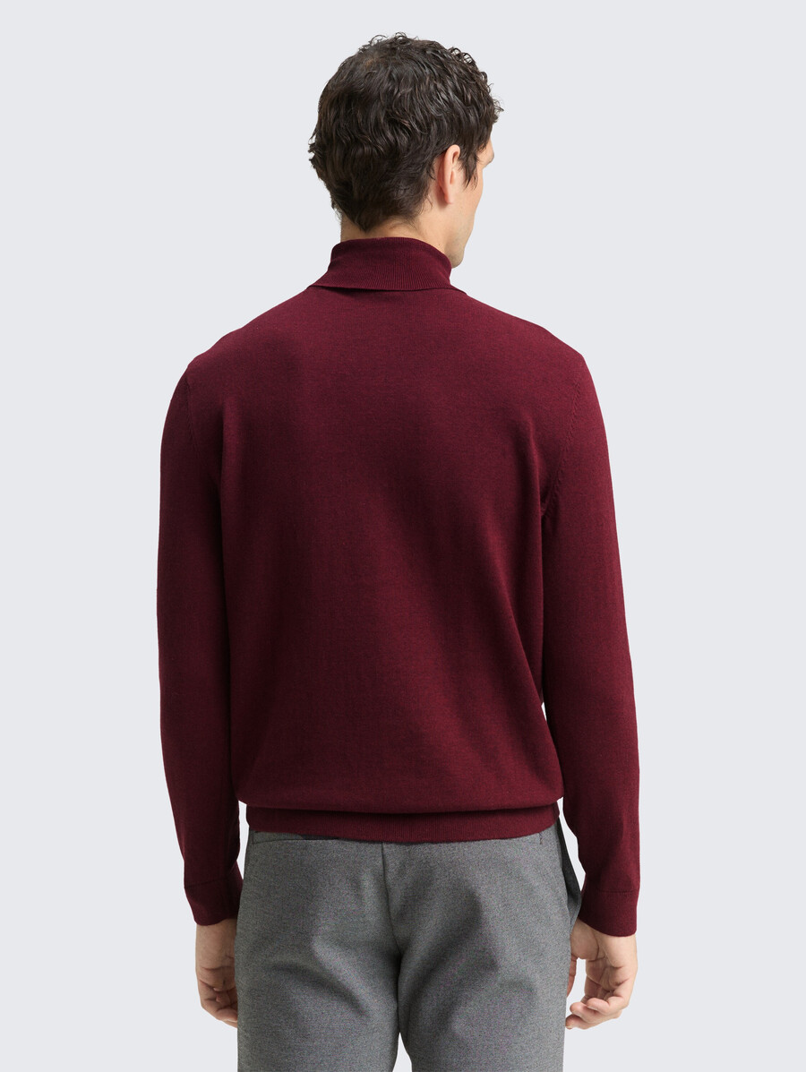 pull à col roulé en coton