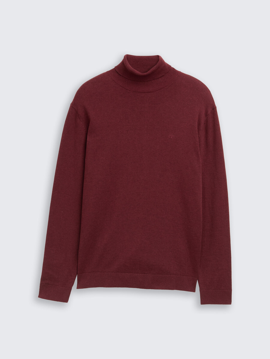 pull à col roulé en coton