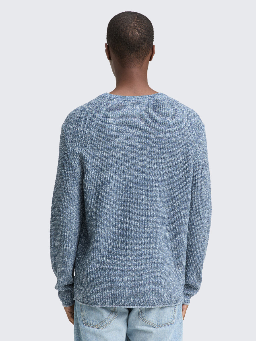 pull en maille à laspect chiné
