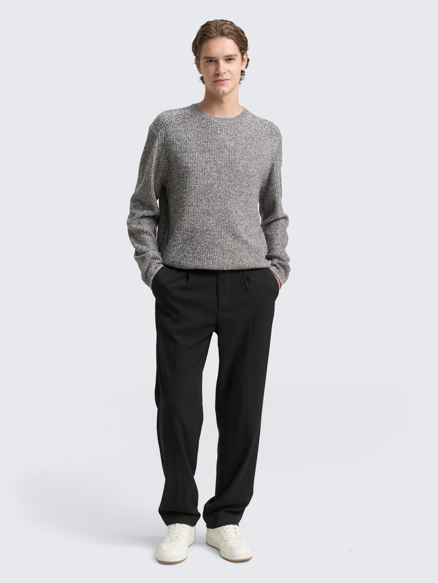 pull en maille à laspect chiné
