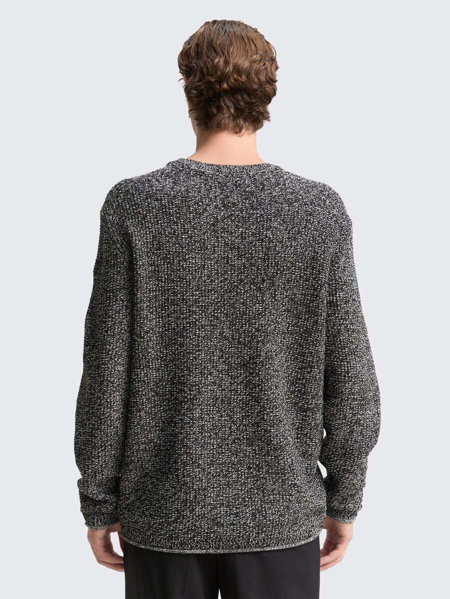 pull en maille à laspect chiné