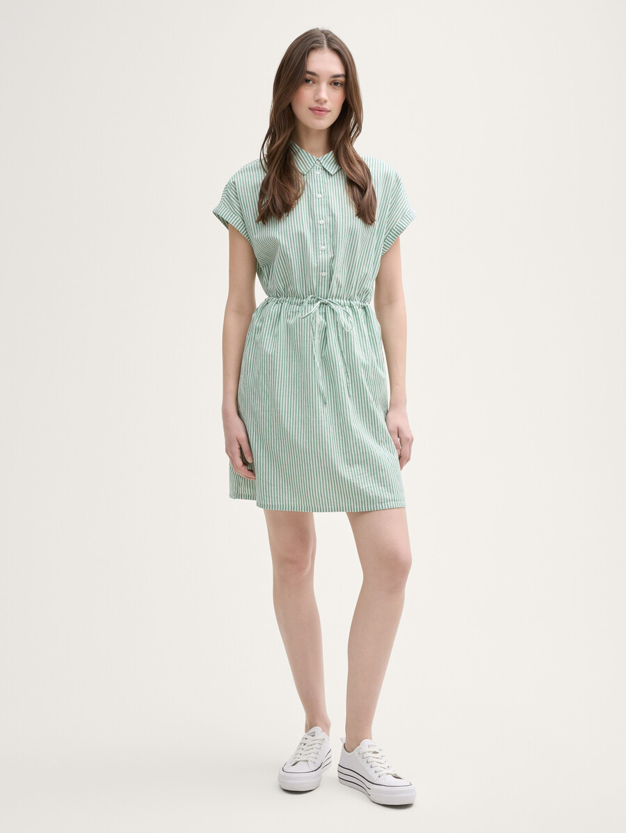 robe blouse courte à rayures