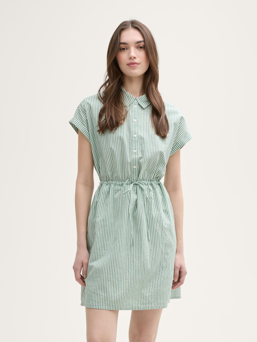 robe blouse courte à rayures