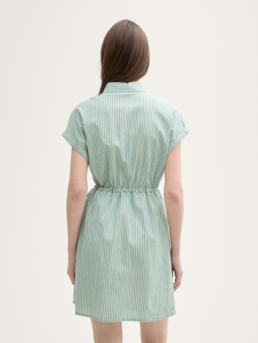 robe blouse courte à rayures