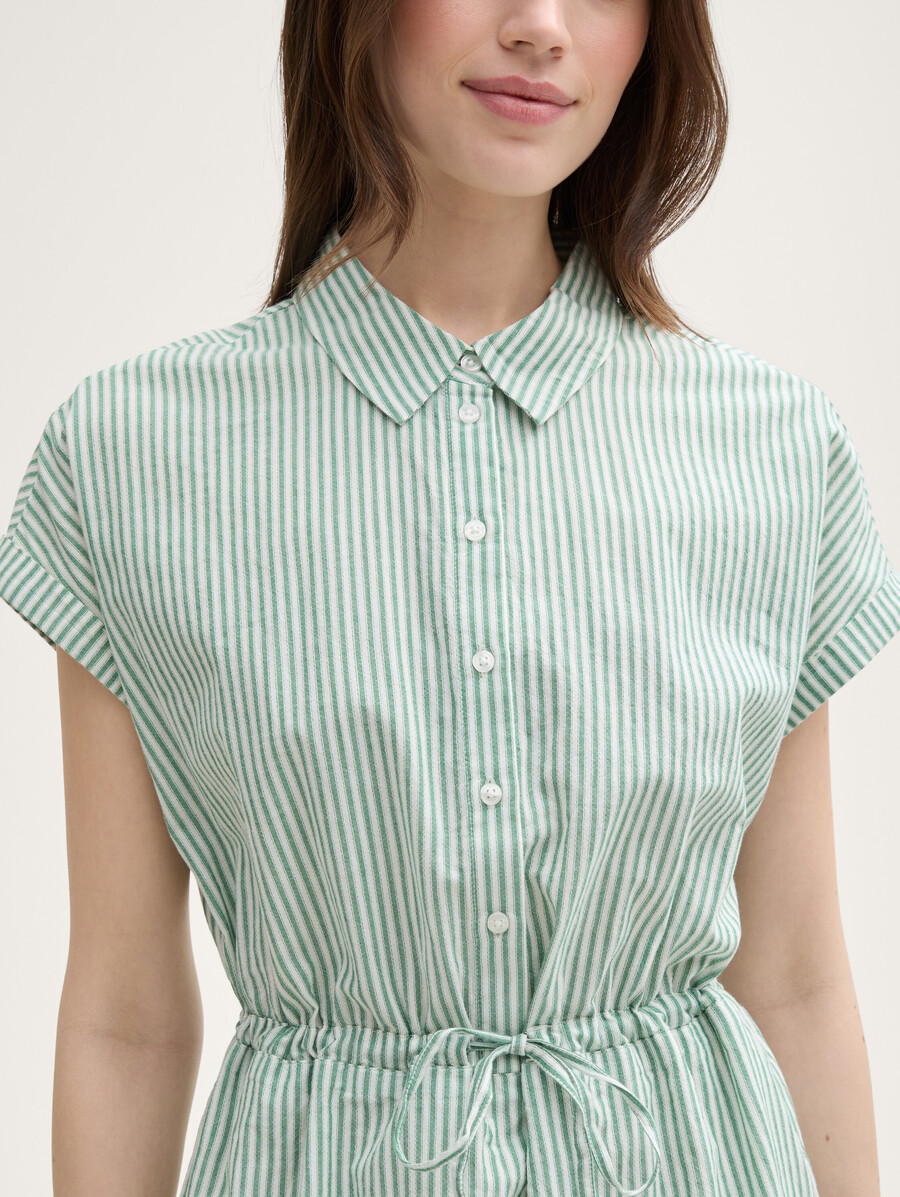 robe blouse courte à rayures