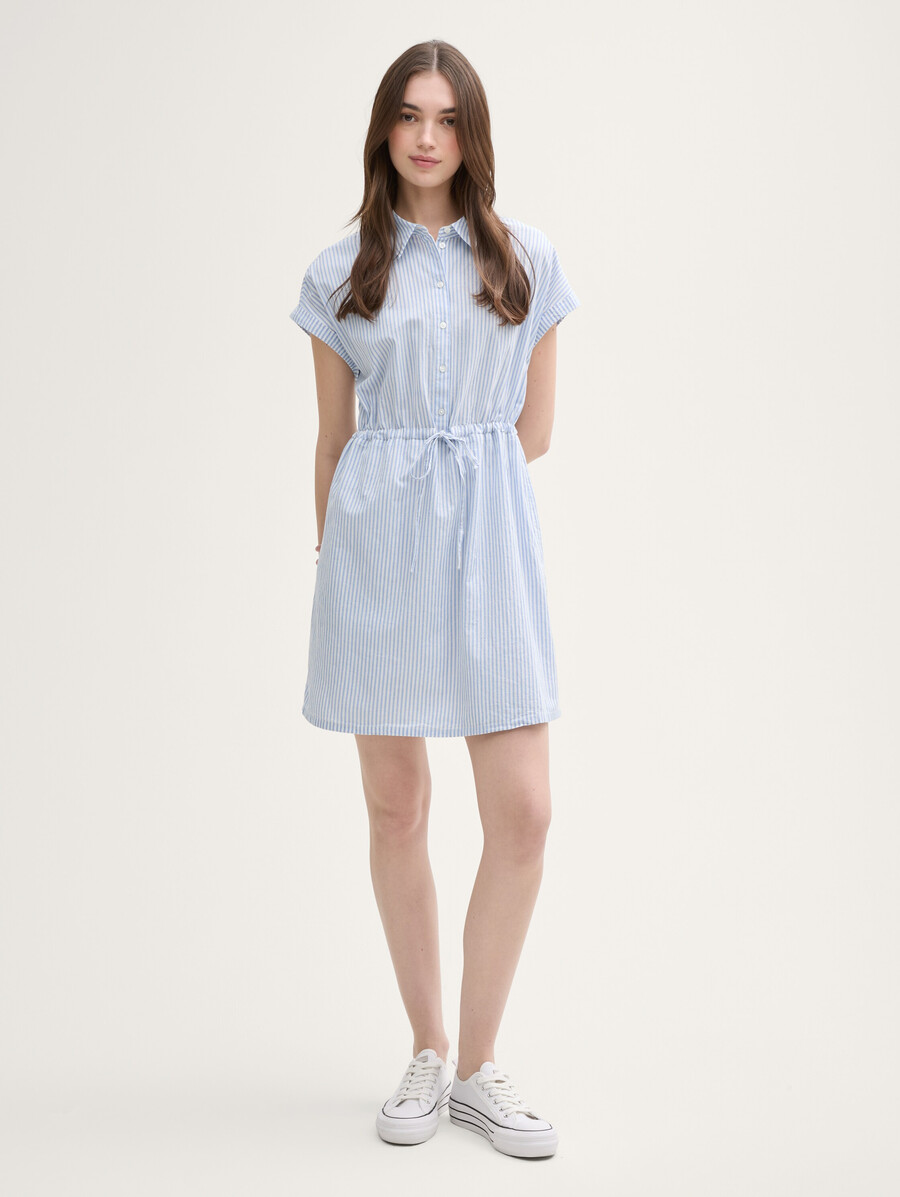 robe blouse courte à rayures
