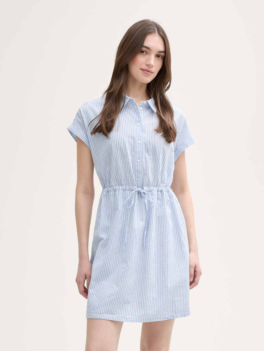 robe blouse courte à rayures