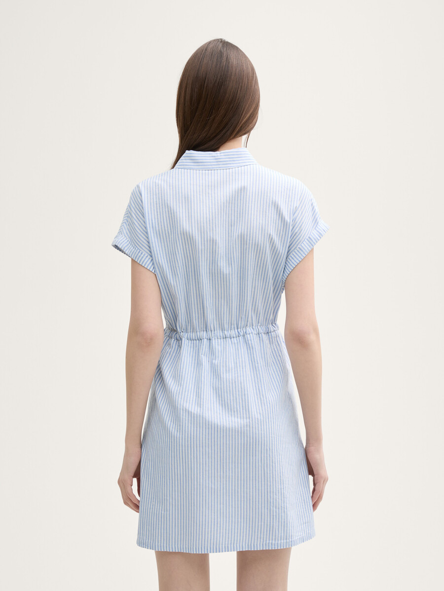 robe blouse courte à rayures