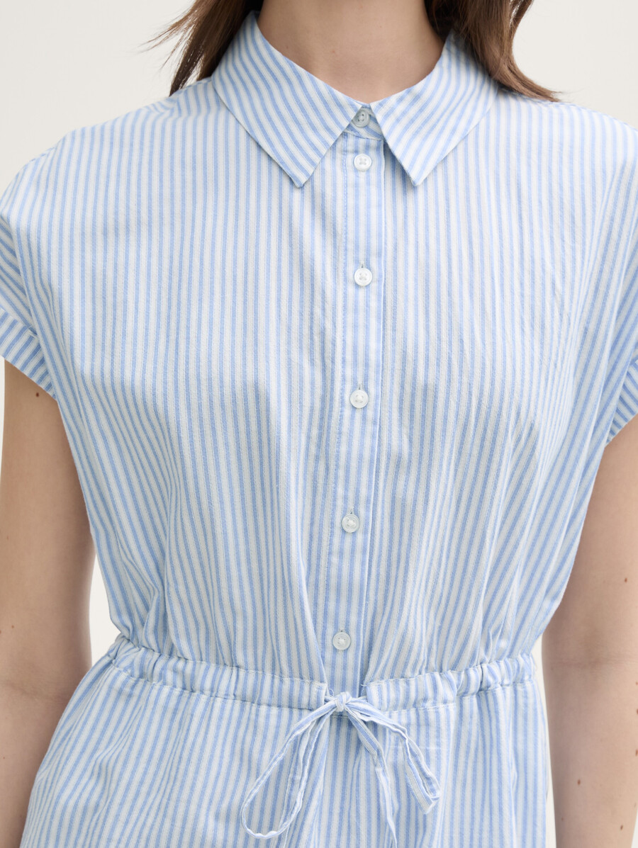 robe blouse courte à rayures