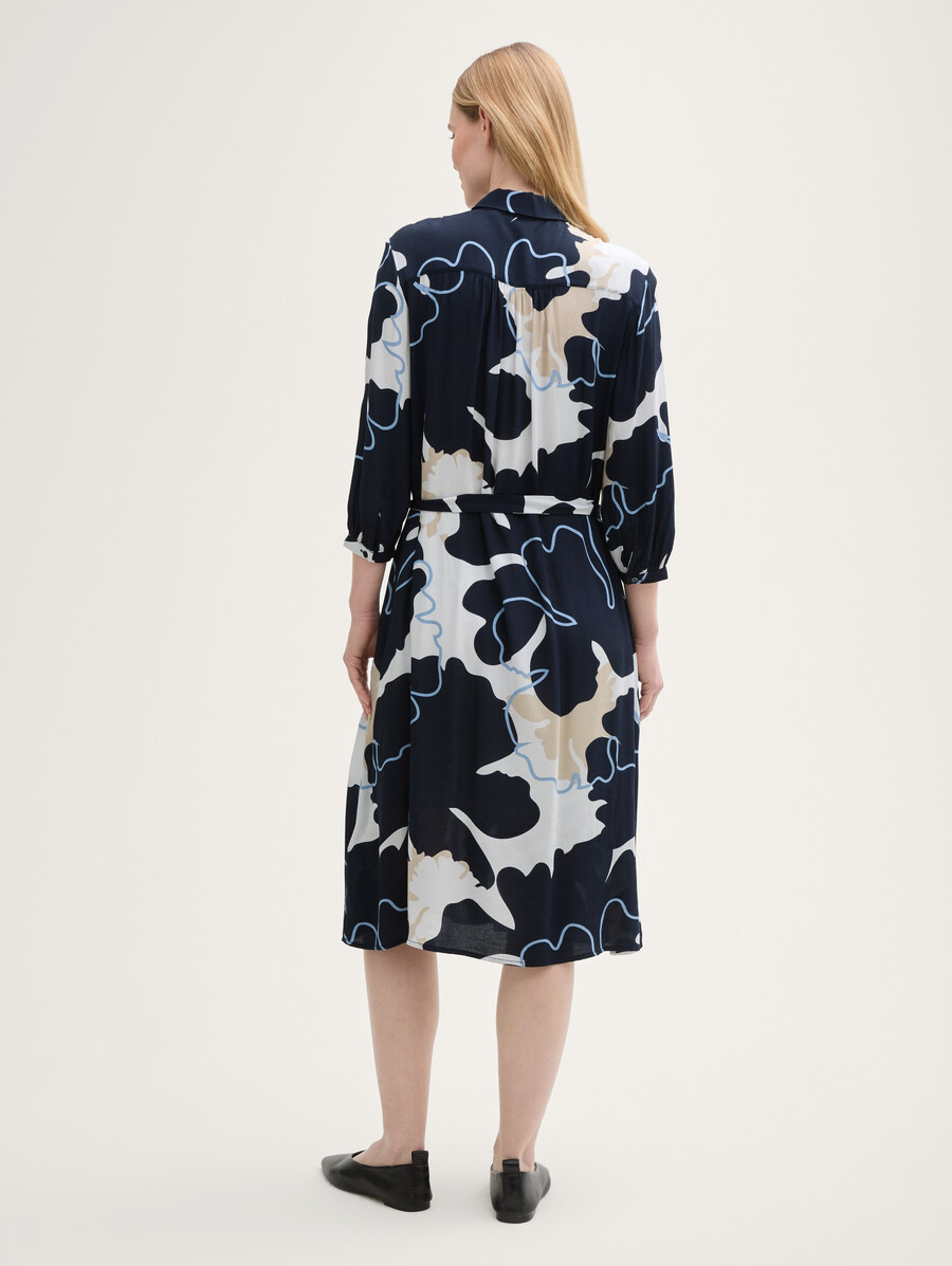 robe blouse midi avec ceinture
