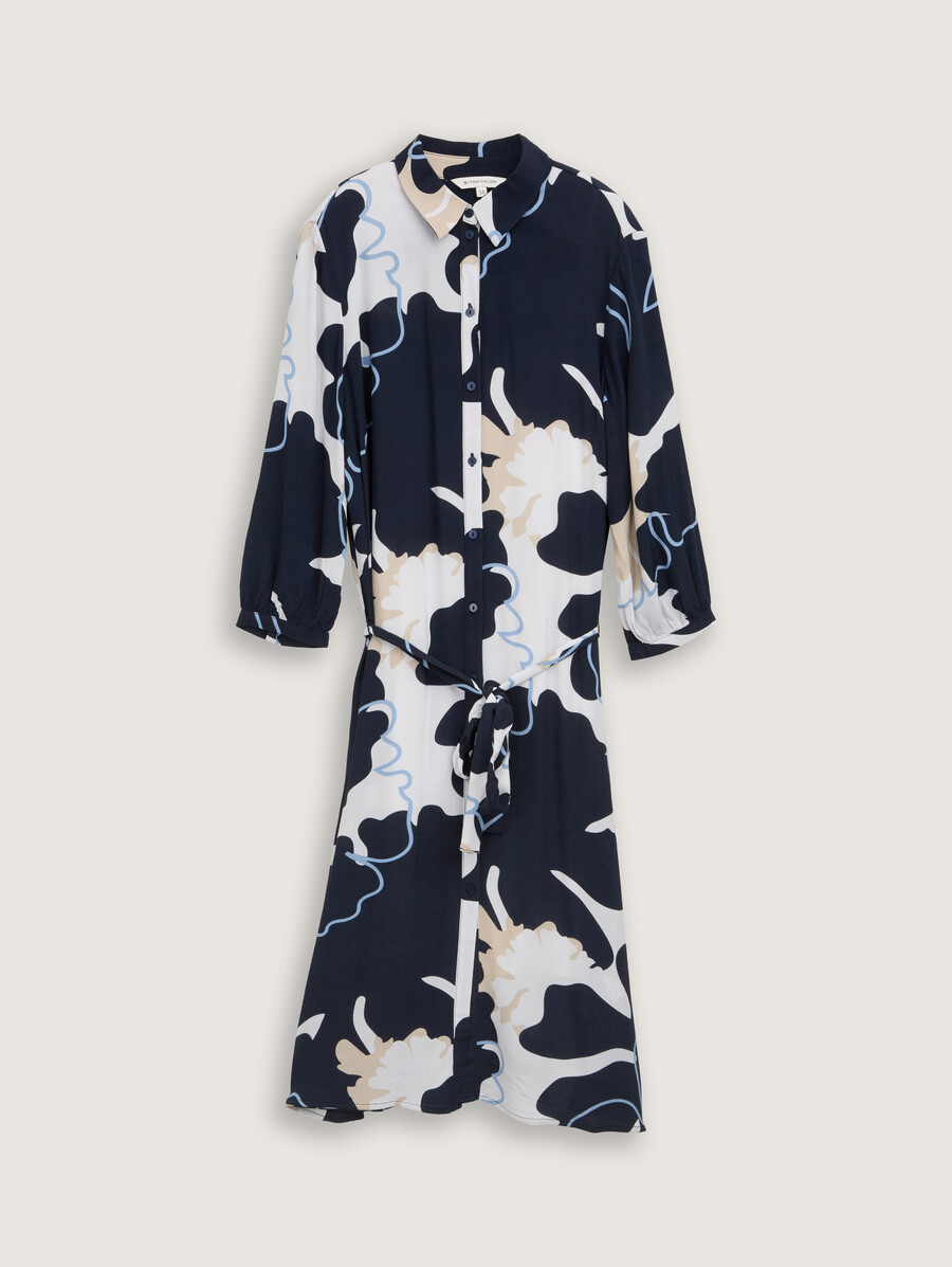 robe blouse midi avec ceinture
