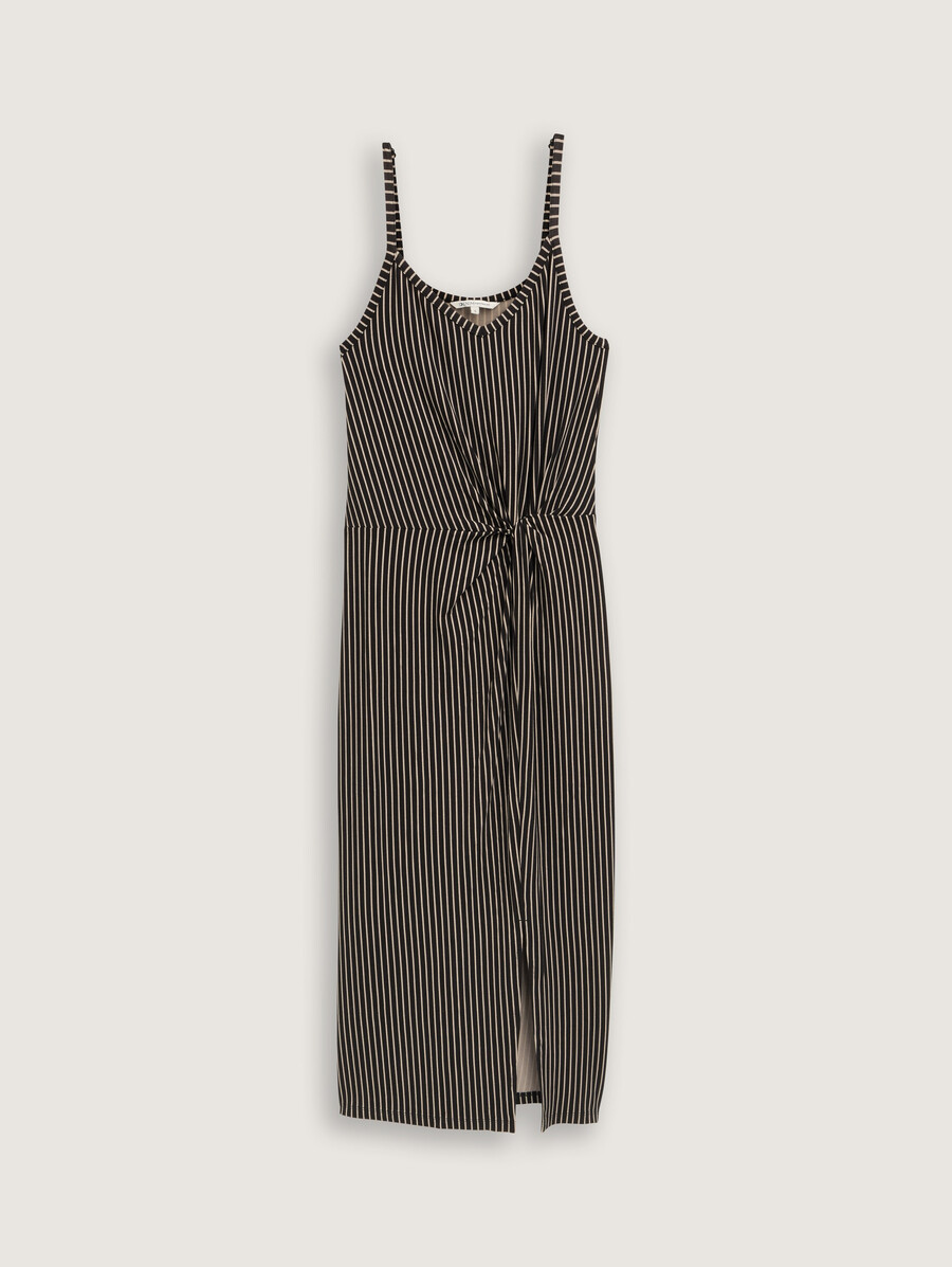 robe midi à bretelles avec détail torsadé