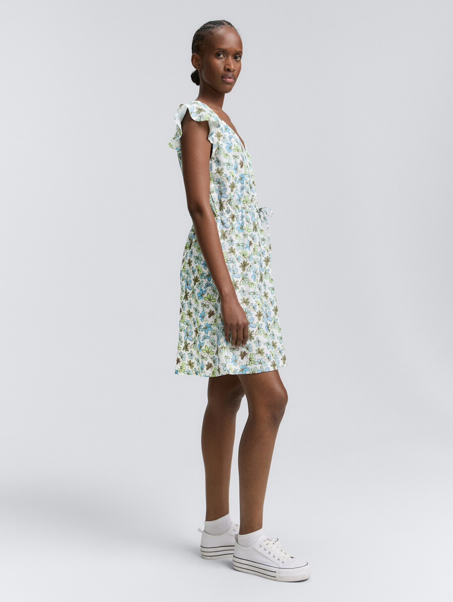 robe courte à motifs