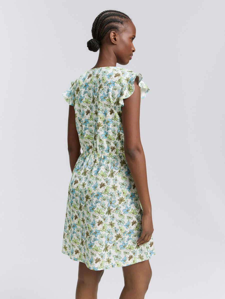 robe courte à motifs