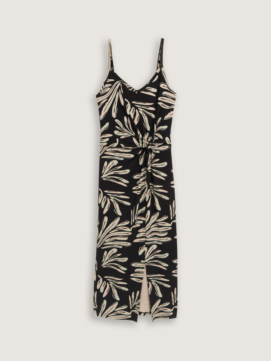 robe midi à bretelles avec détail torsadé