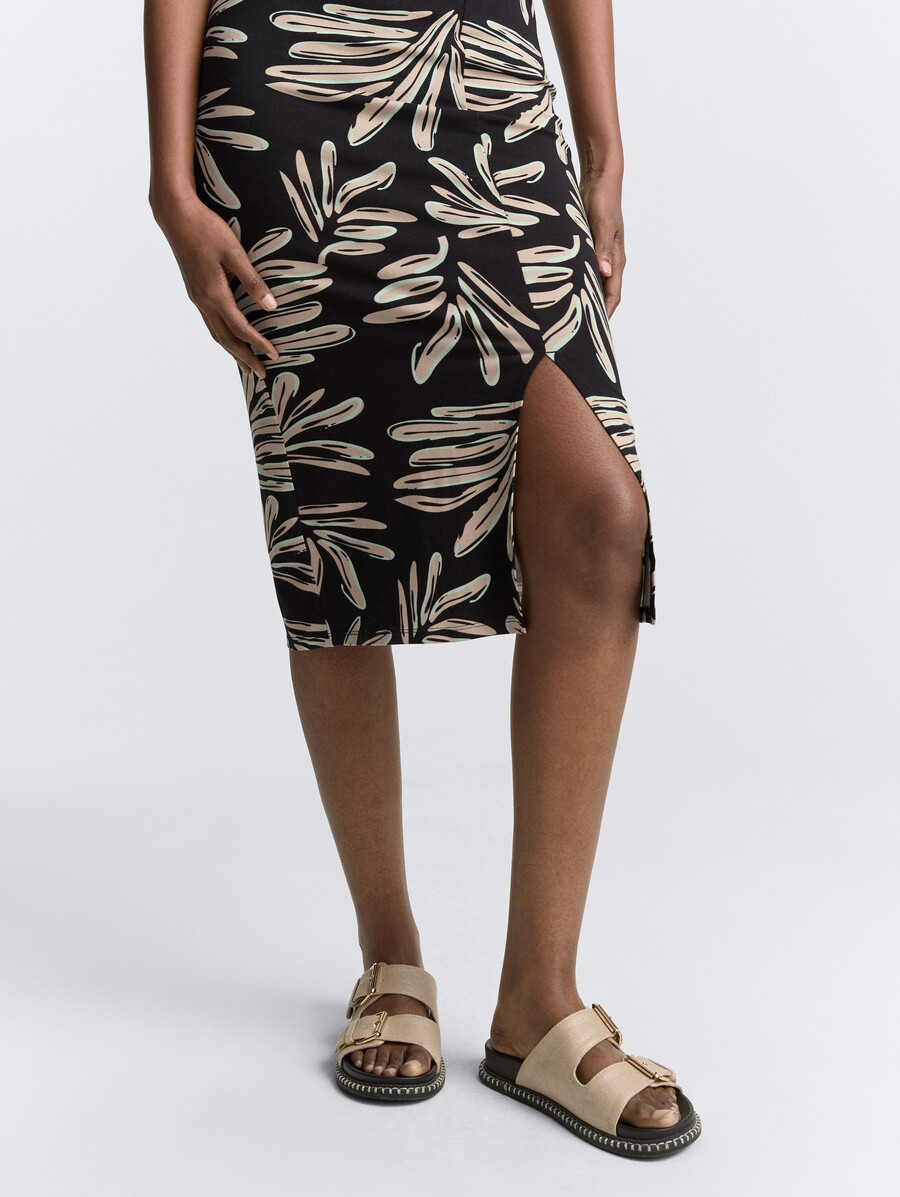 robe midi à bretelles avec détail torsadé