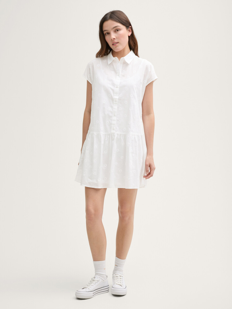 robe-blouse courte brodée