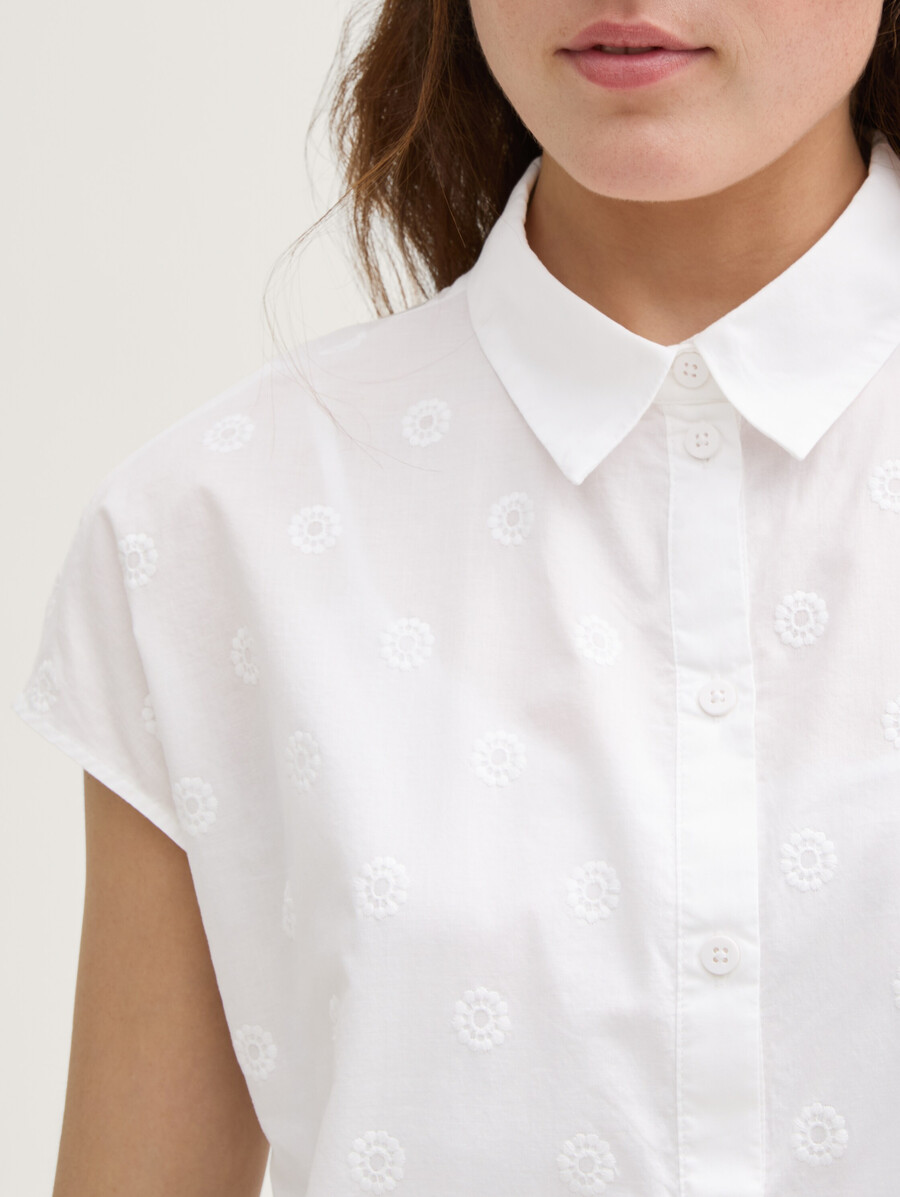 robe-blouse courte brodée