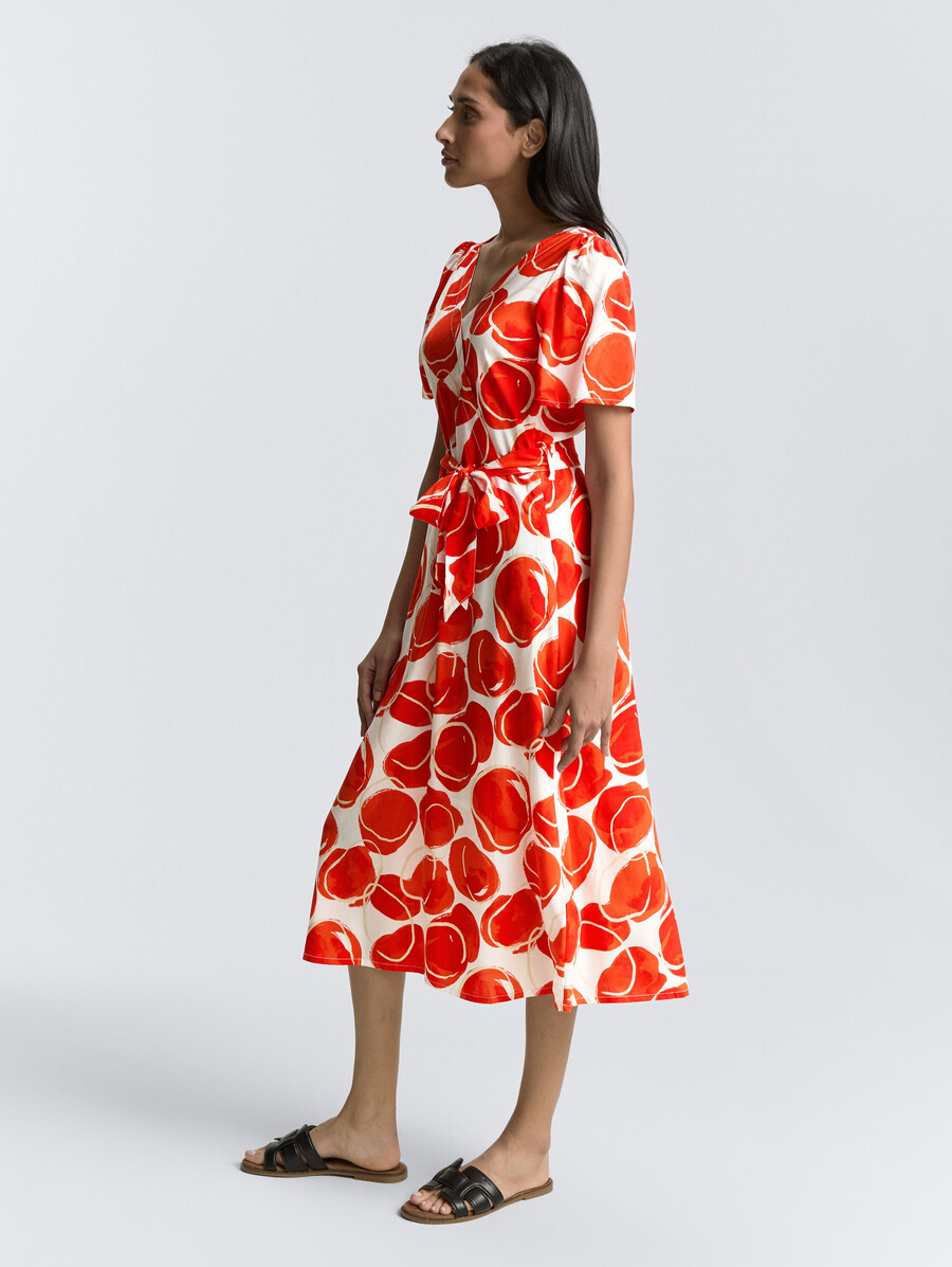 robe portefeuille à motifs