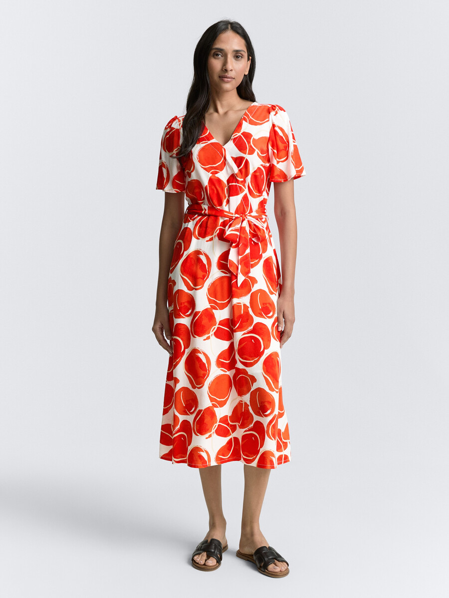 robe portefeuille à motifs