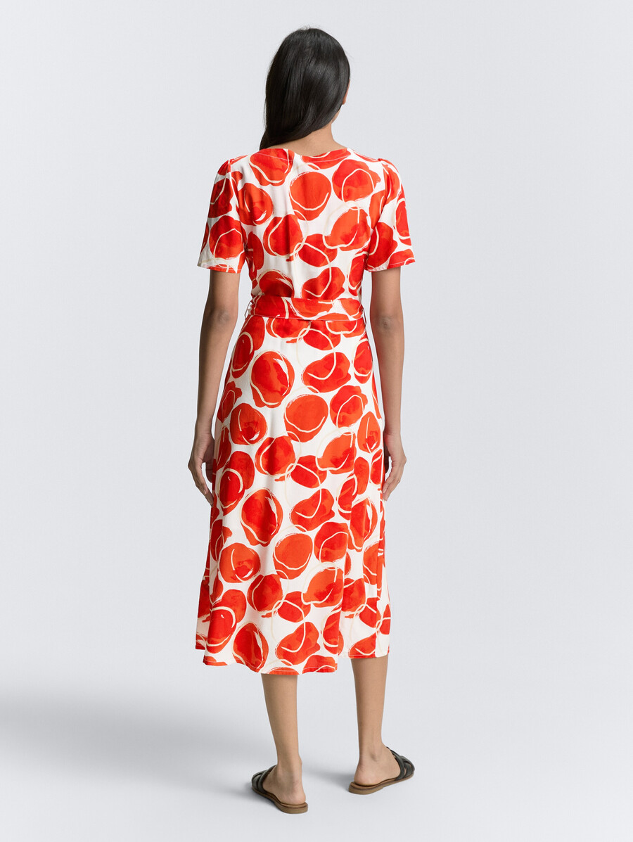 robe portefeuille à motifs