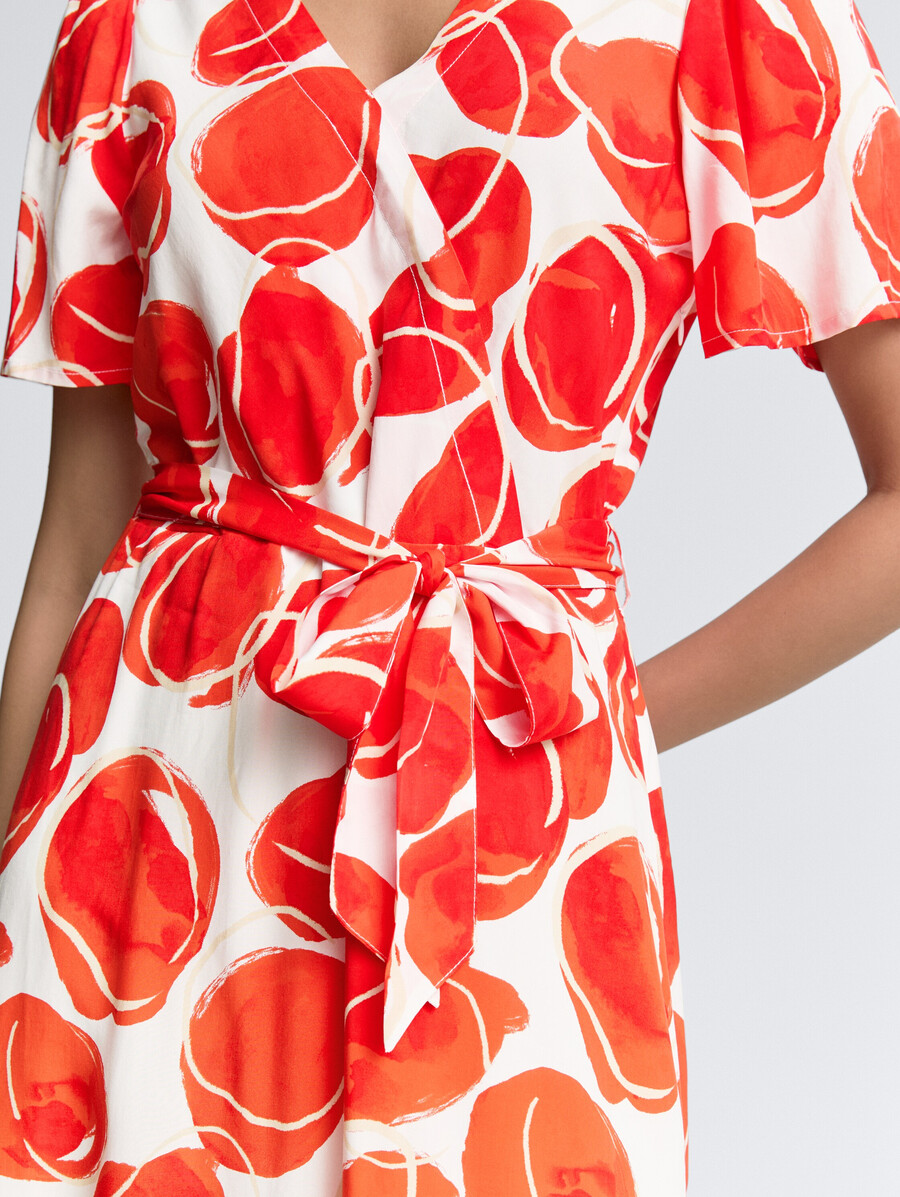 robe portefeuille à motifs