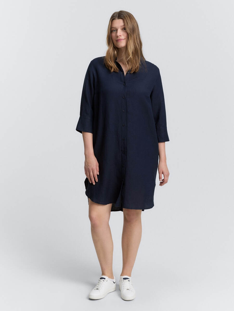 robe-blouse grande taille en lin