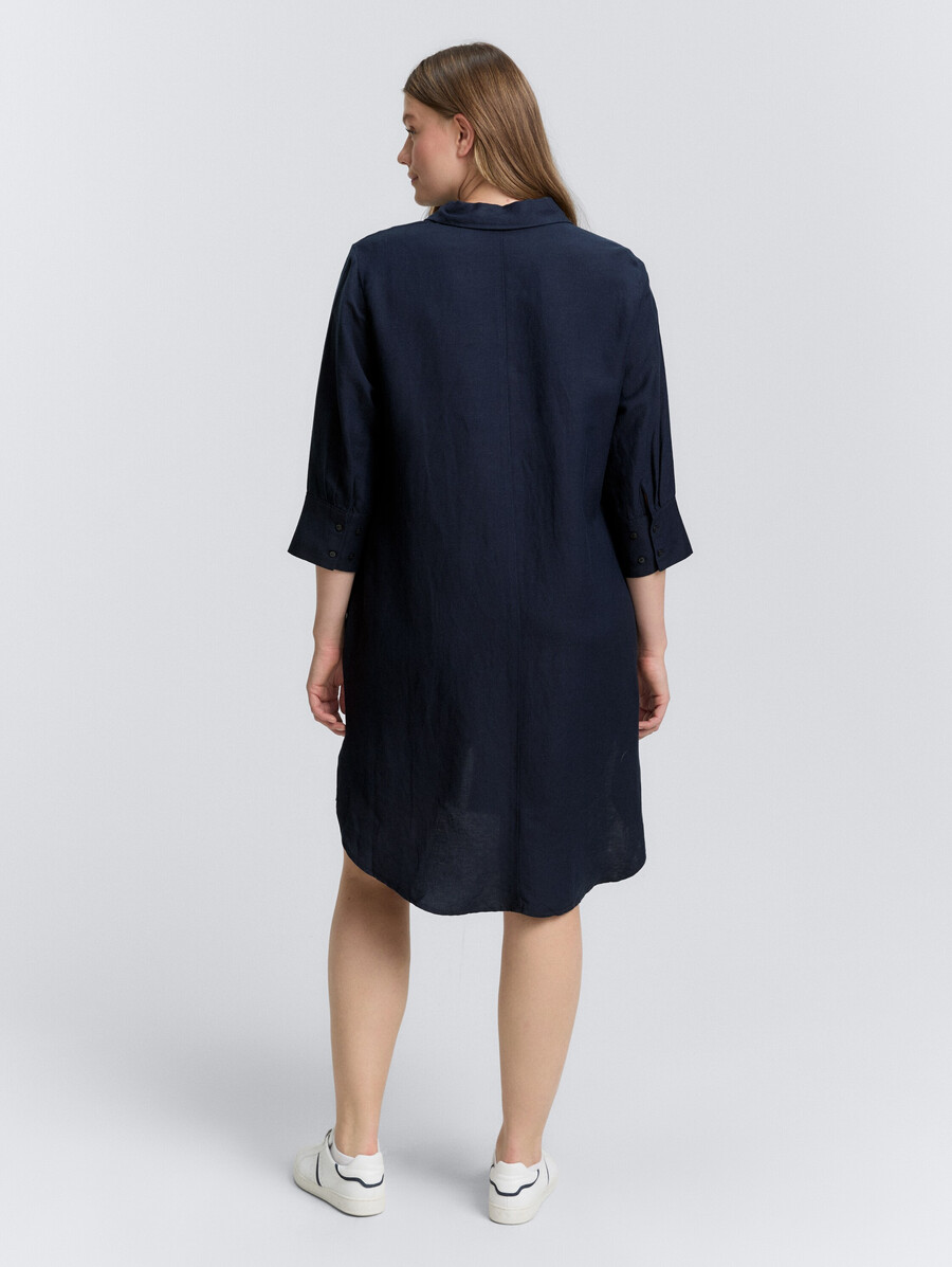 robe-blouse grande taille en lin