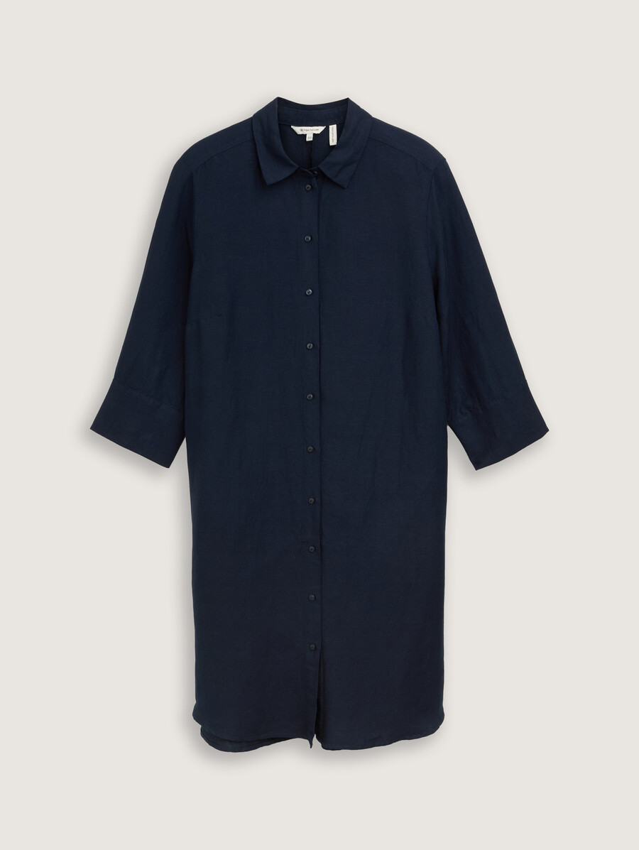 robe-blouse grande taille en lin