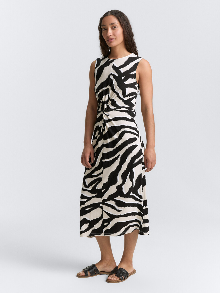 robe midi en jersey avec détail nœud