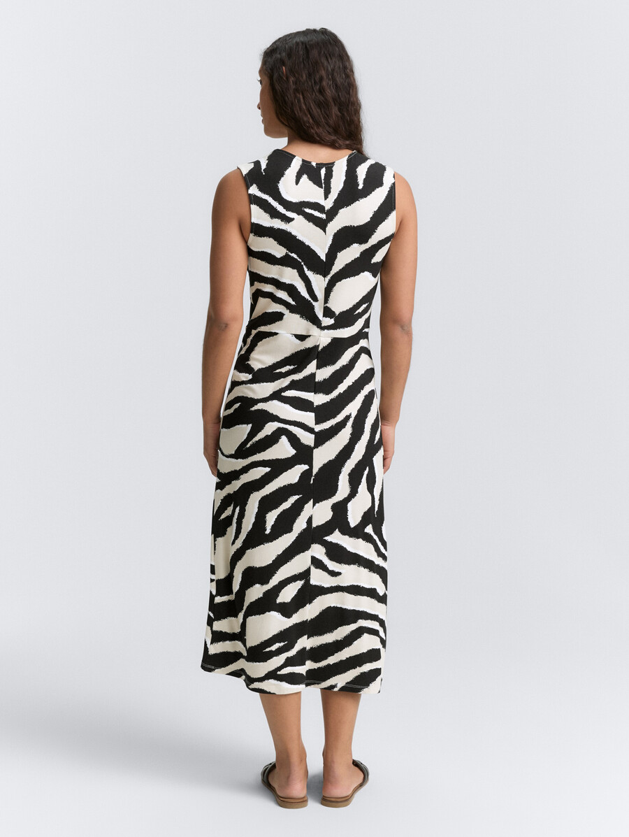 robe midi en jersey avec détail nœud