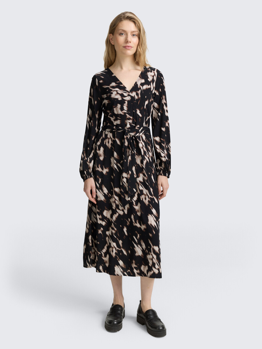 robe portefeuille à motifs