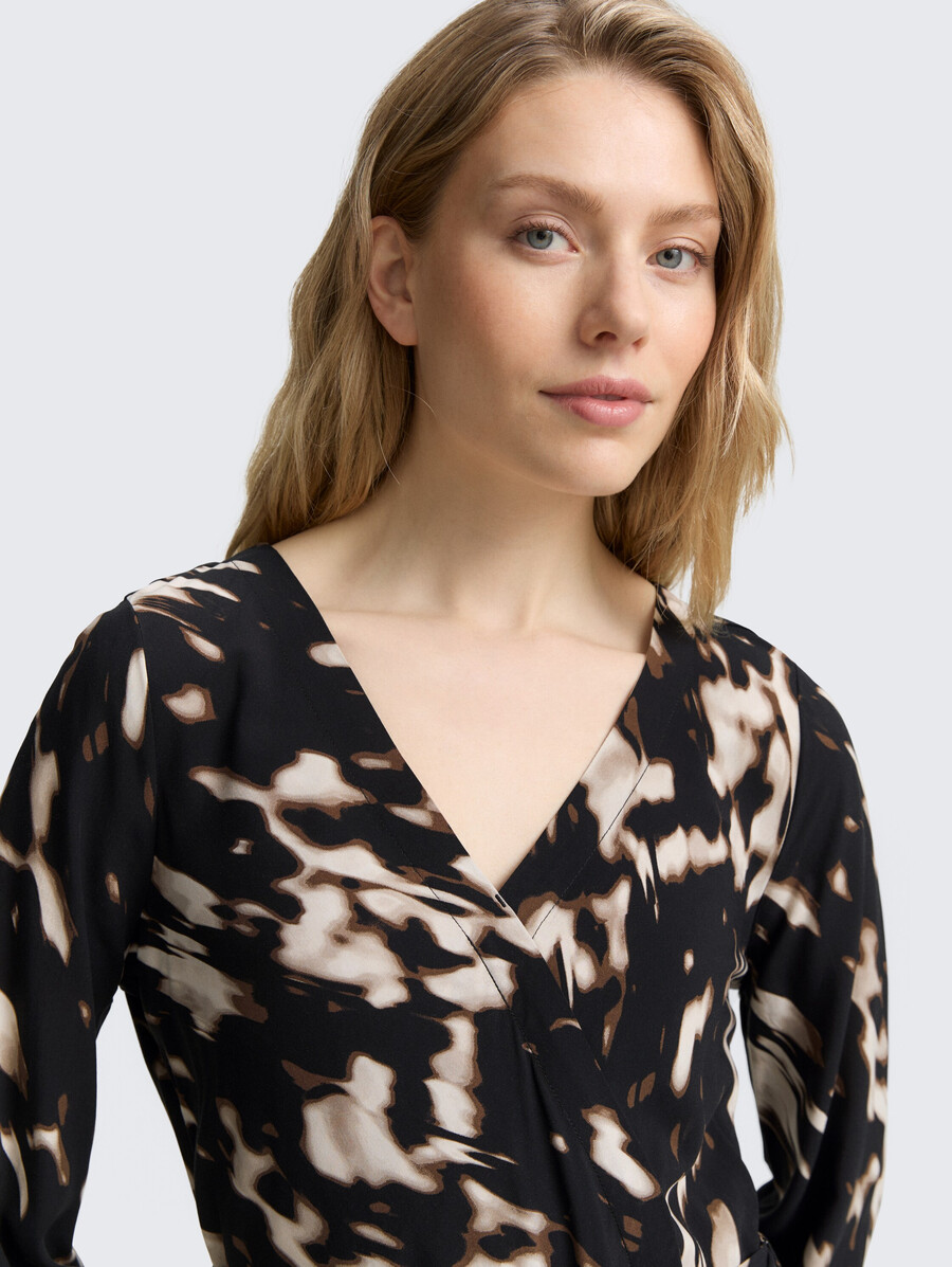 robe portefeuille à motifs
