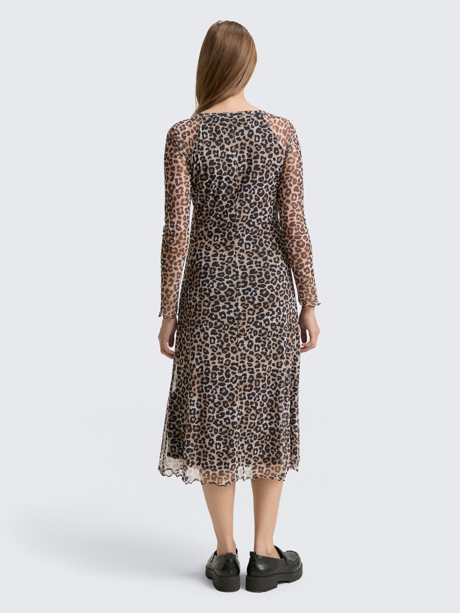 robe midi en maille à motifs