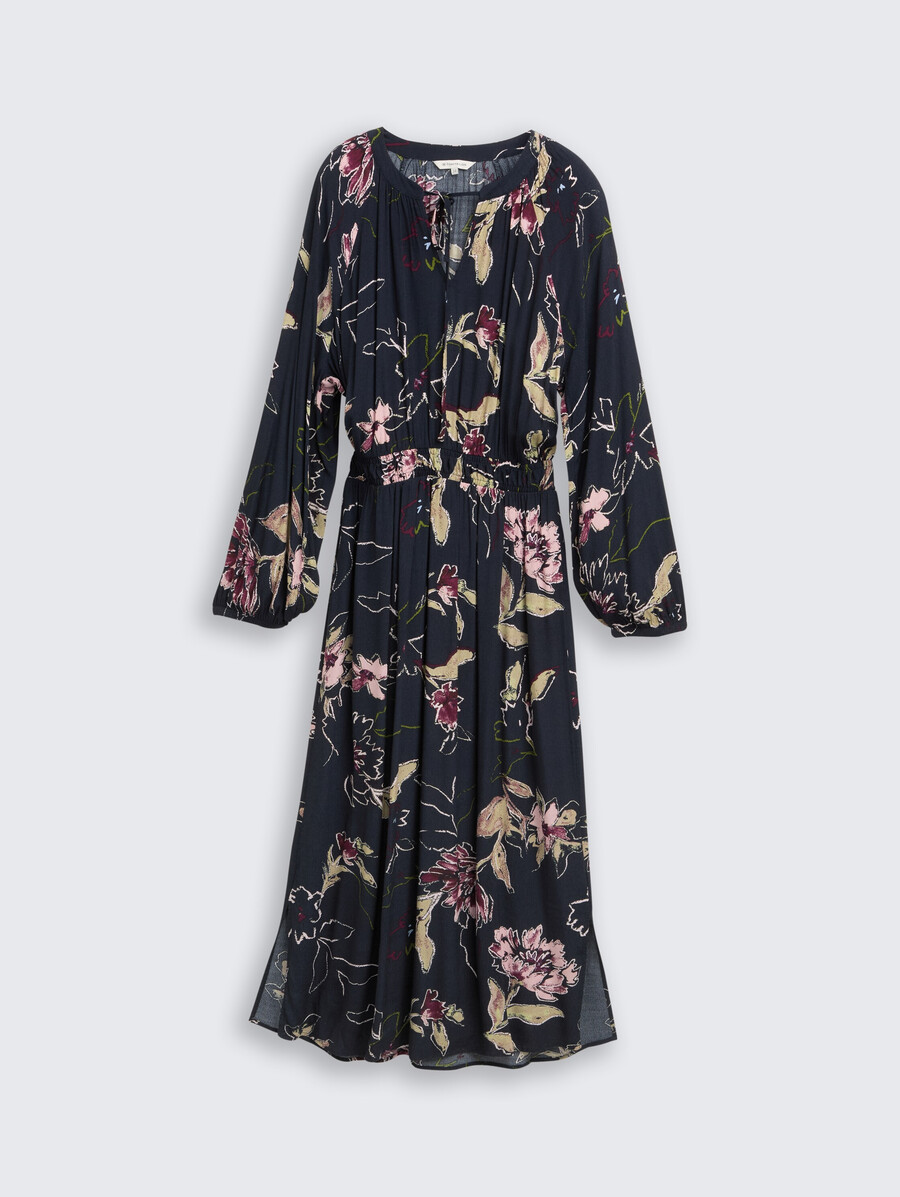 robe longue à motif floral