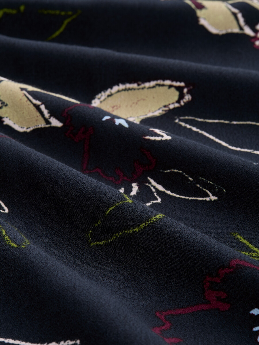 robe longue à motif floral