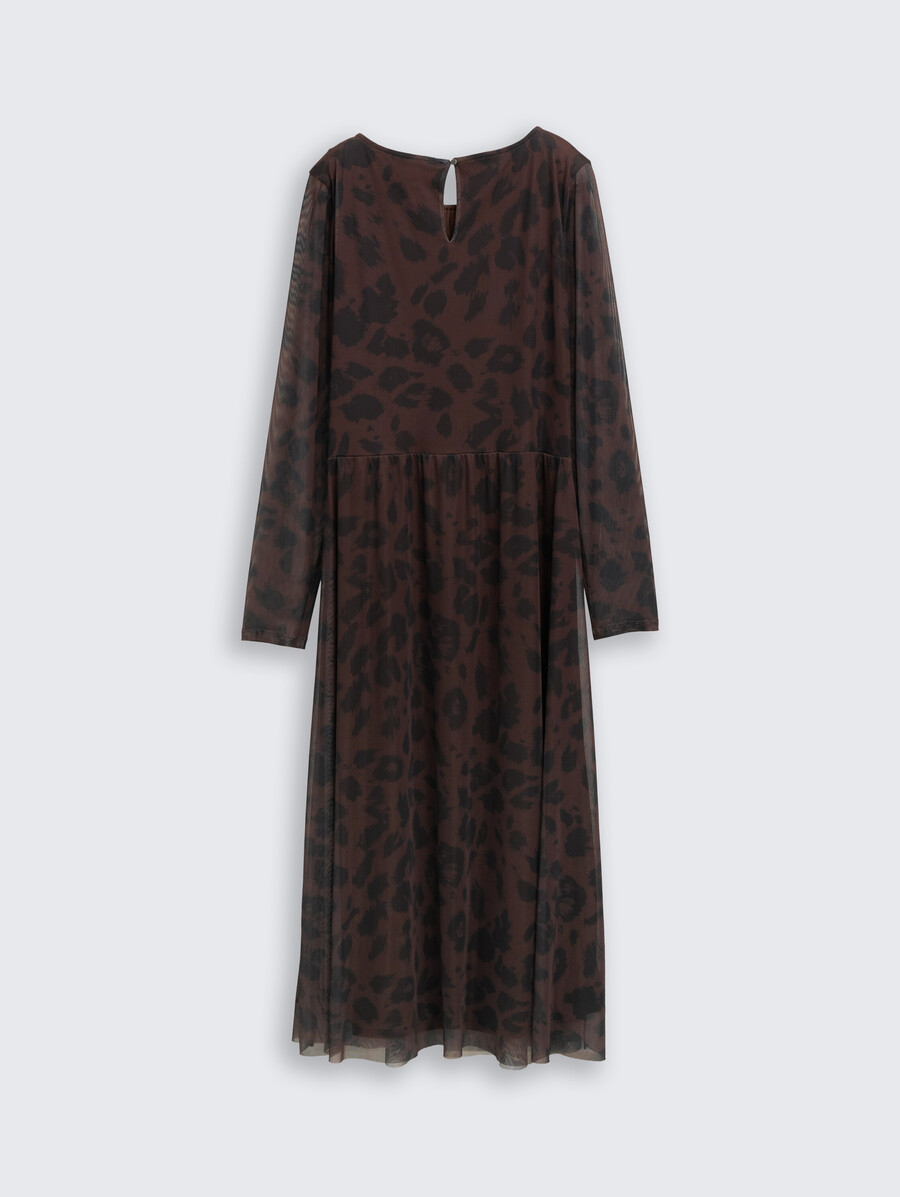 robe midi en résille à motifs