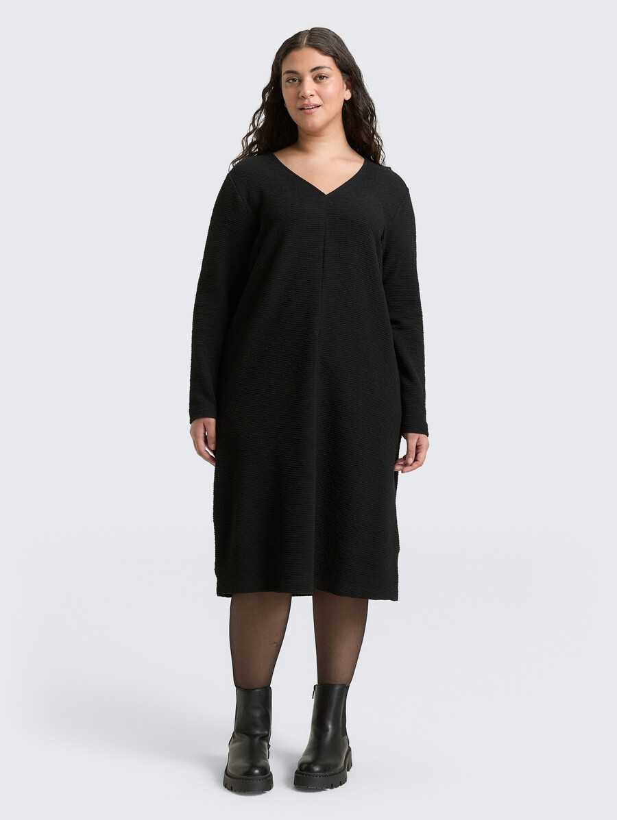 robe grande taille à effet pailleté