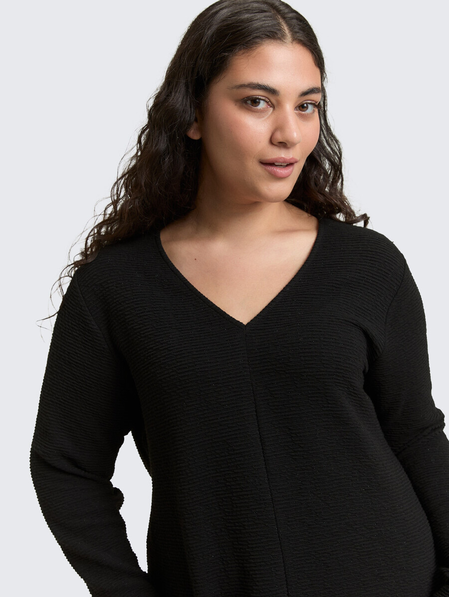 robe grande taille à effet pailleté