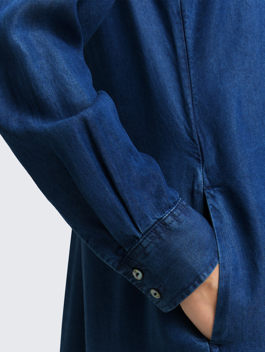 robe en jean avec détail nœud