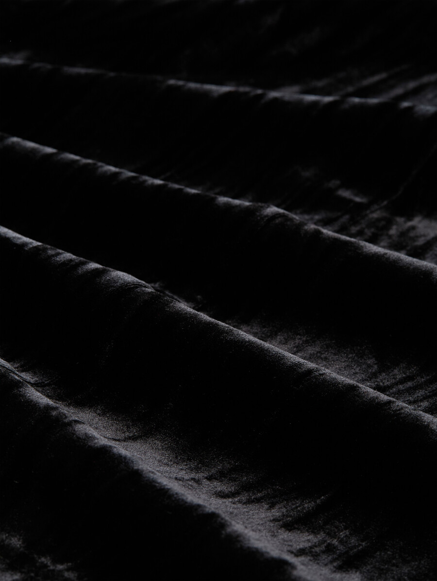 robe courte en velours avec détail nœud