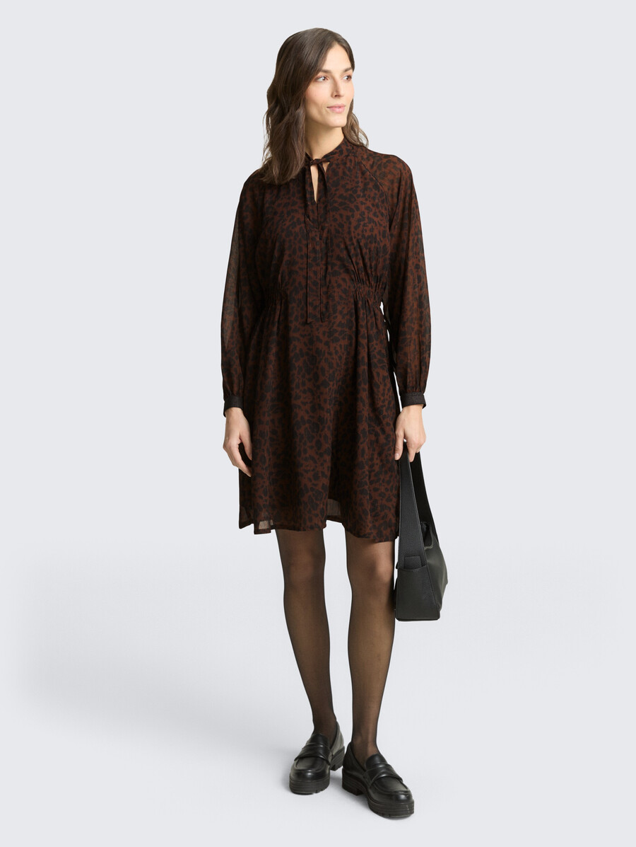 robe en mousseline à imprimé léopard