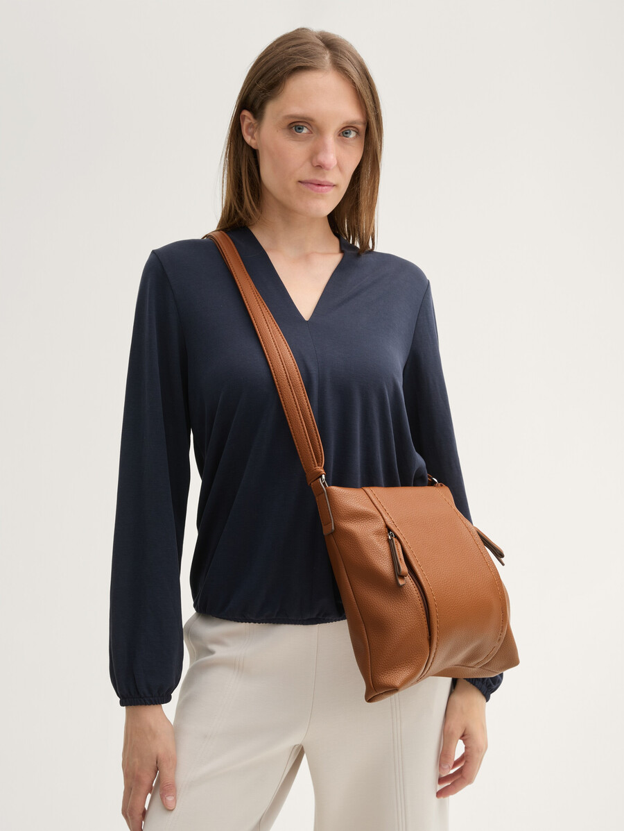 sac bandoulière ttbeca m avec détails de fermeture éclair