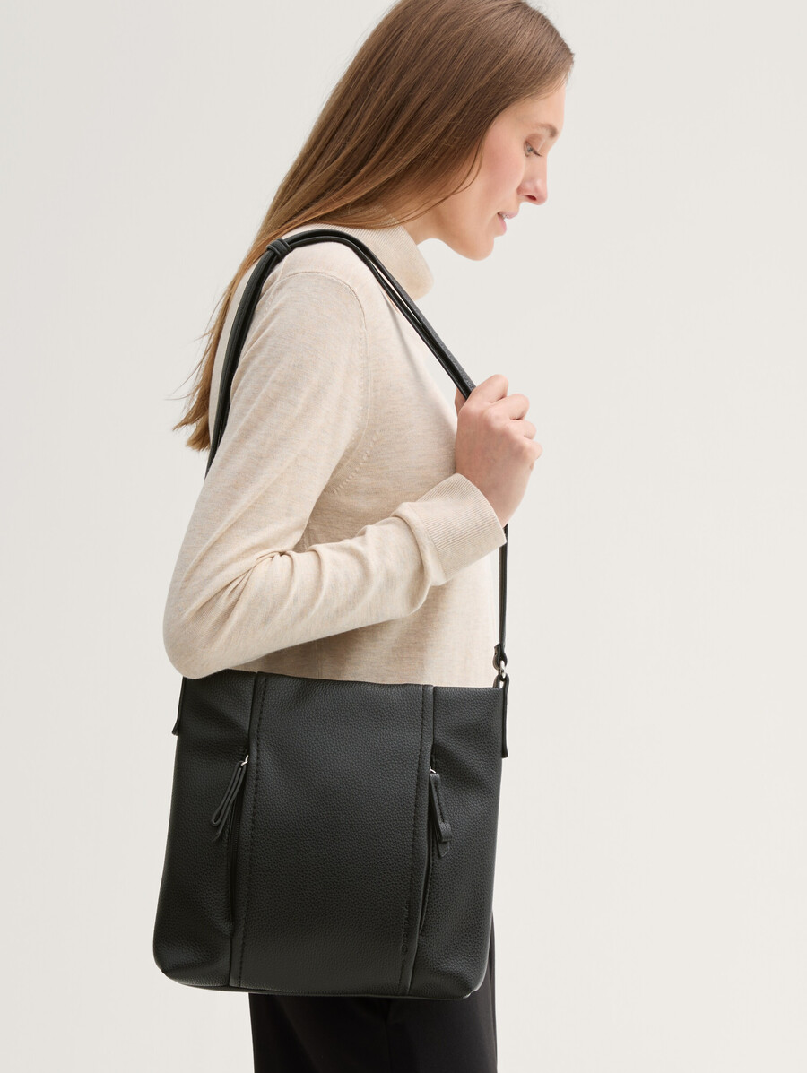 sac bandoulière ttbeca m avec détails de fermeture éclair