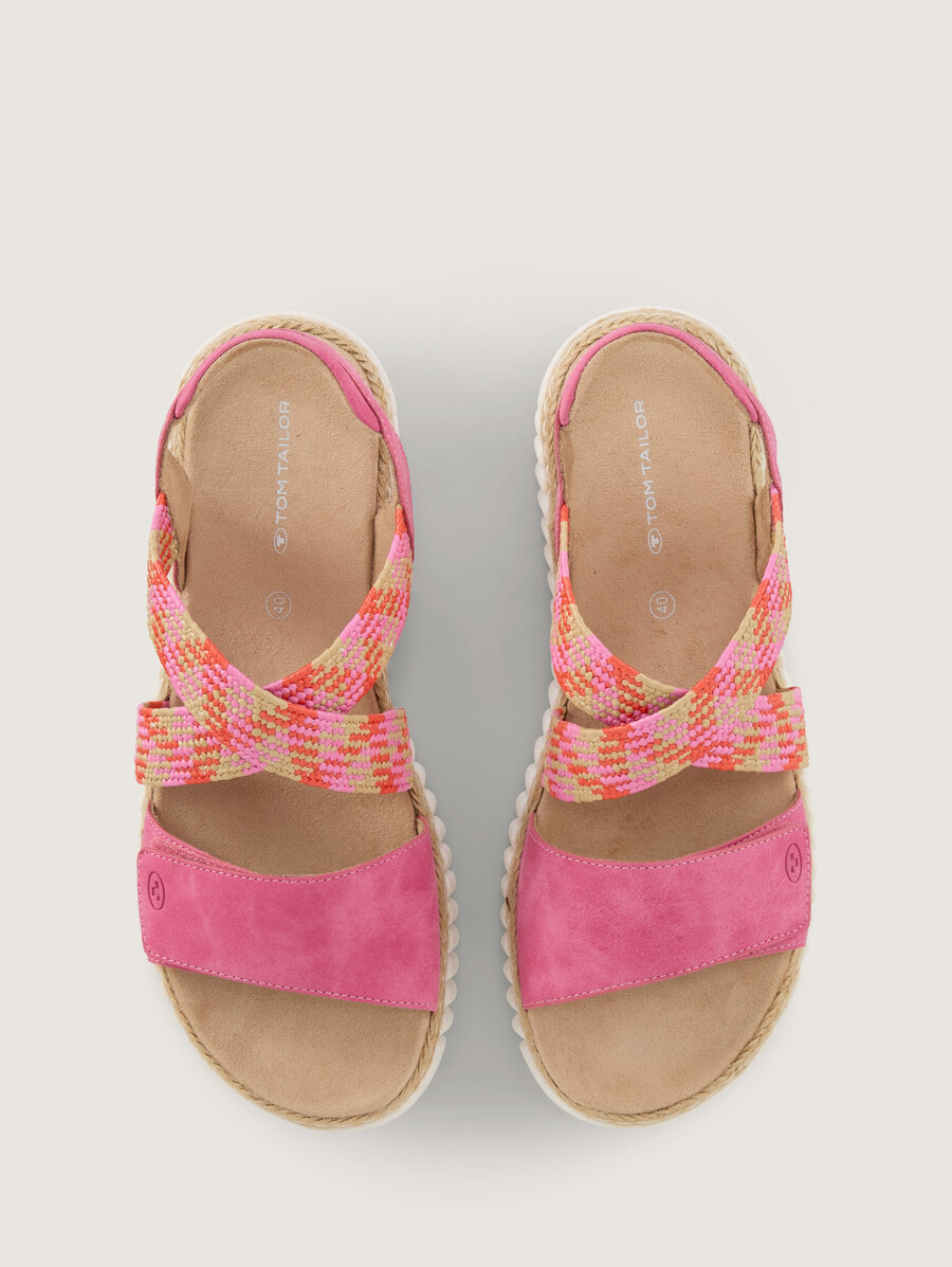 sandales à détails tressés