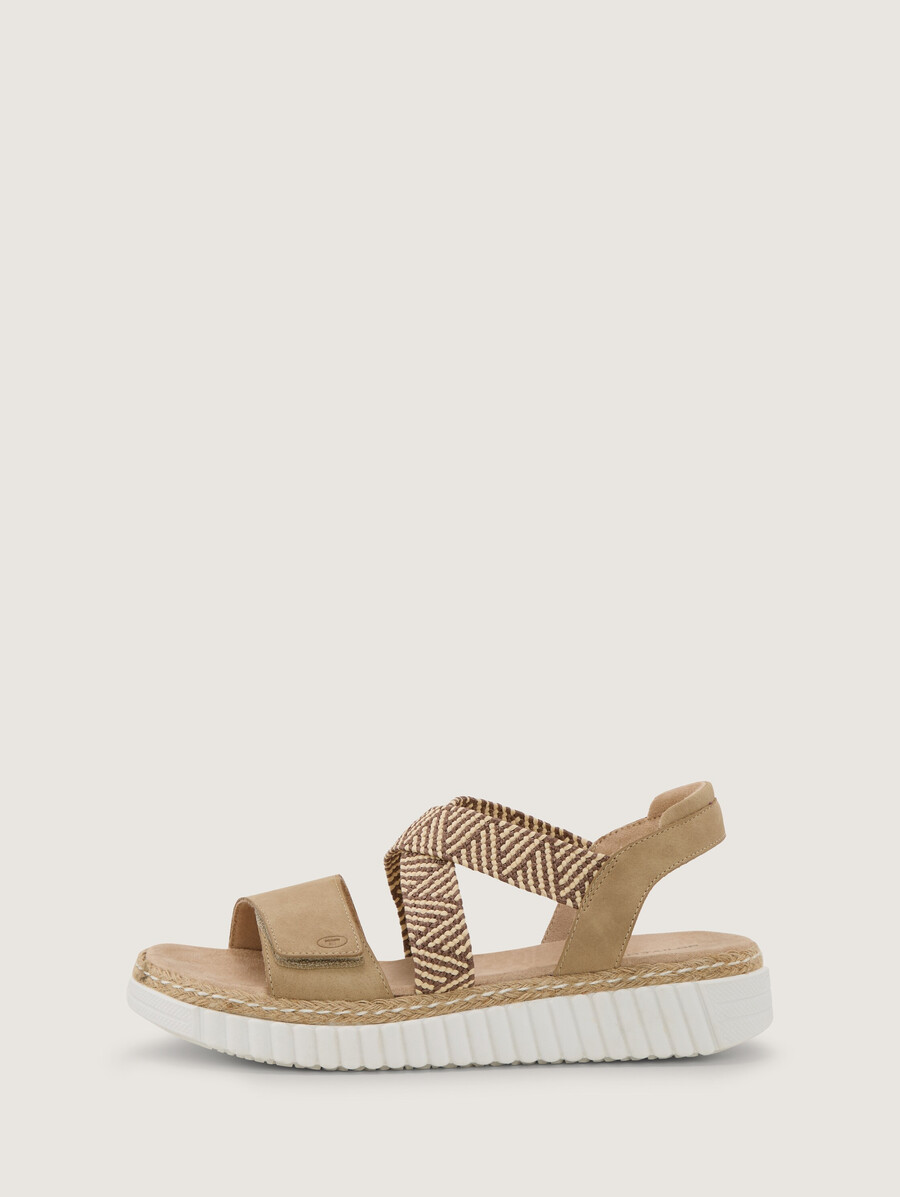 sandales à détails tressés