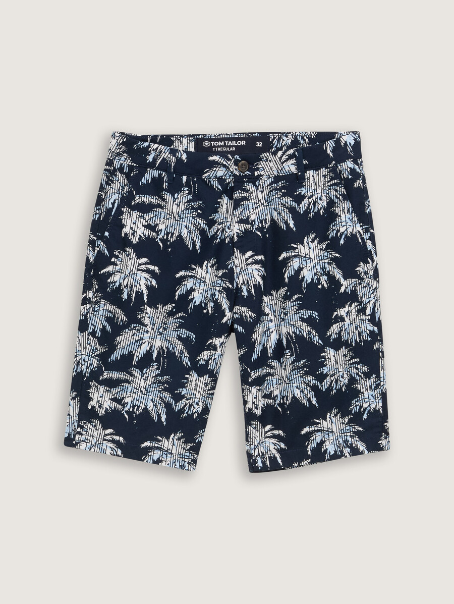 short chino classique à imprimé palmier