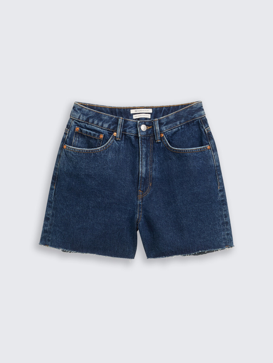 short en jean taille haute mom