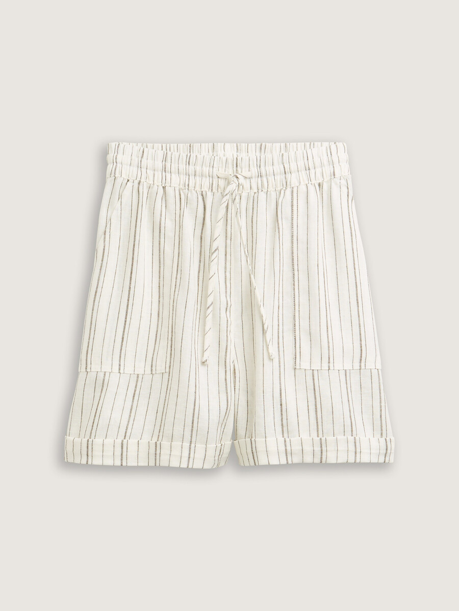 short décontracté en lin